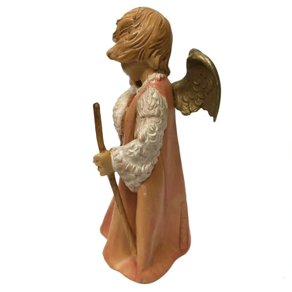 VINTAGE 90s Fontanini Nativity Figurine #662 Little Angel Shepherd Lamb 1993